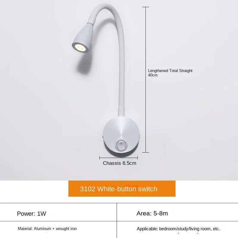 Brehn | Vielseitige LED-Wandleuchte: Modern, Flexibel, Perfekt zum Lesen im Bett