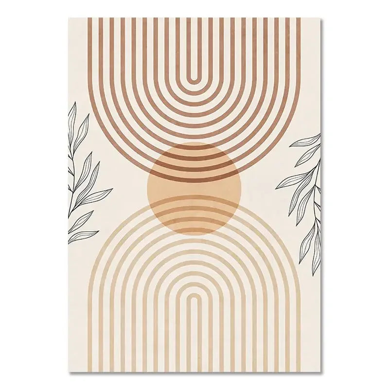 Minimalistische Terrakotta Sonnen abstrakte Wandkunst Fine Art Leinwanddrucke moderne Bilder für Wohnzimmer Schlafzimmer Galerie Wandkunst Dekor | Brehn
