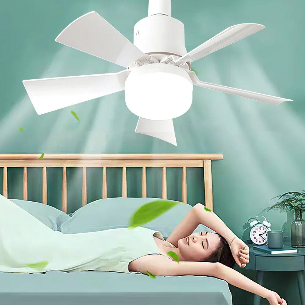 30W E27 Deckenventilator Licht mit Fernbedienung - LED Dimmfunktion, intelligenter leiser Ventilator für Schlafzimmer & Wohnzimmer | Brehn