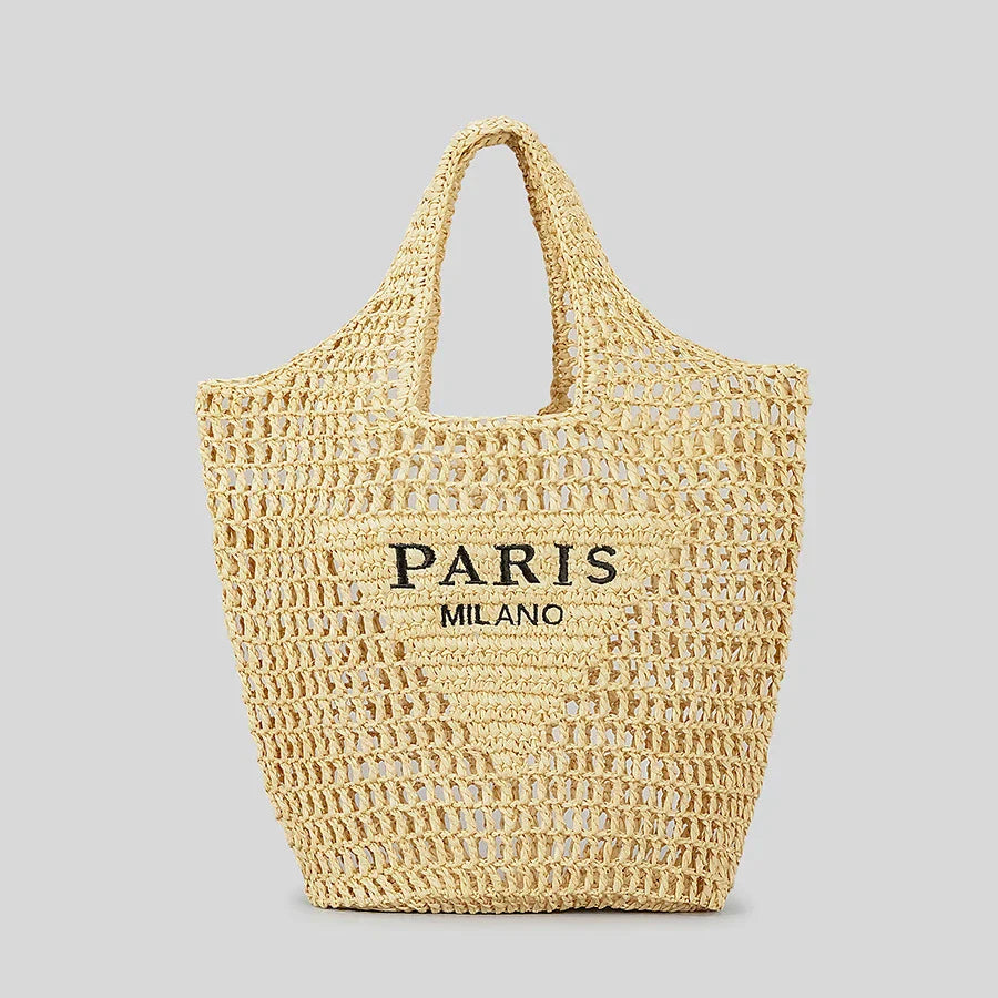 Brehn | Netzstrohstrick-Strandtasche