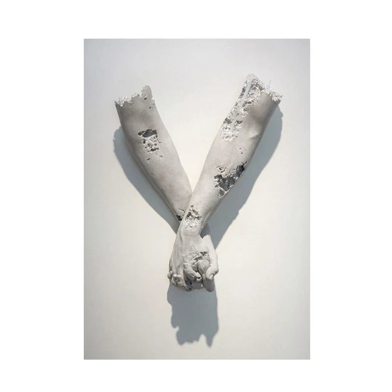 Moderne urbane abstrakte Eisenstatue Wandkunst Fine Art Leinwanddrucke 3D-Visualisierung Figurenkunst Bilder für minimalistische Wohnungswanddekoration | Brehn