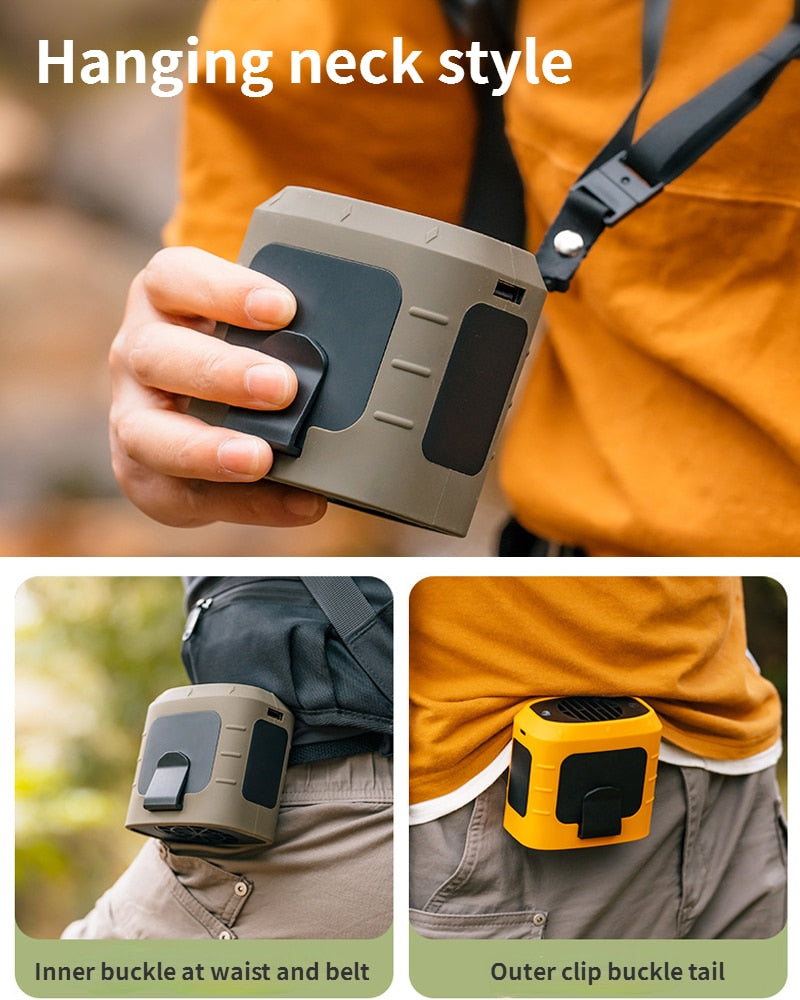 Brehn | Camping Wiederaufladbarer Nackenventilator Powerbank
