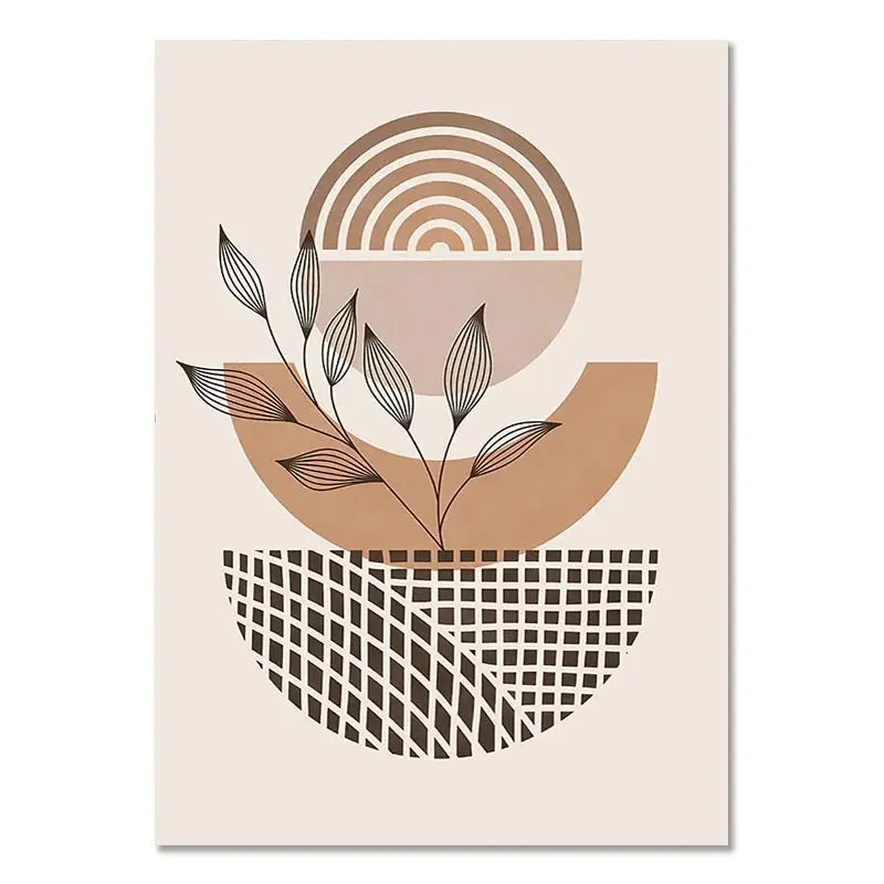 Minimalistische Terrakotta Sonnen abstrakte Wandkunst Fine Art Leinwanddrucke moderne Bilder für Wohnzimmer Schlafzimmer Galerie Wandkunst Dekor | Brehn