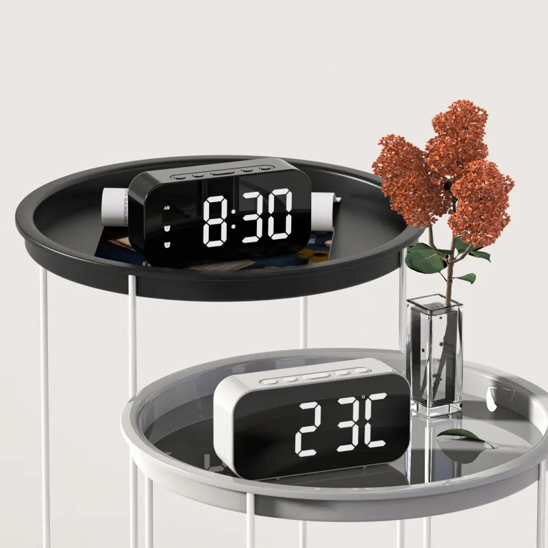 Moderner LED-Wecker mit Temperaturanzeige und Dual-Alarmfunktion – Perfekt für Schlafzimmer, Büro und als stilvolle Nachttisch-Dekoration | Brehn
