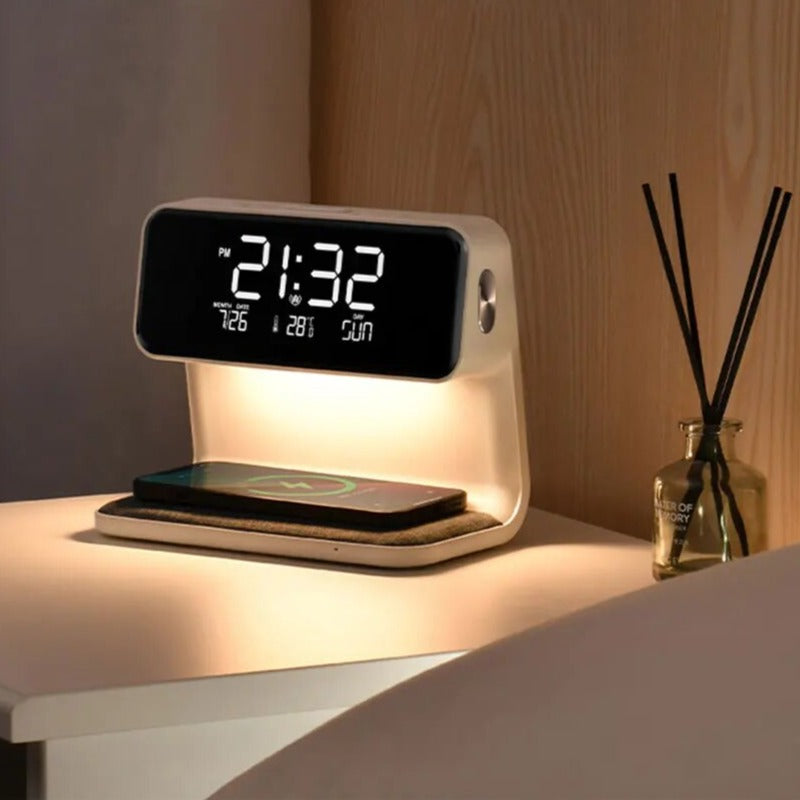 Lampe mit Uhr 3 in 1