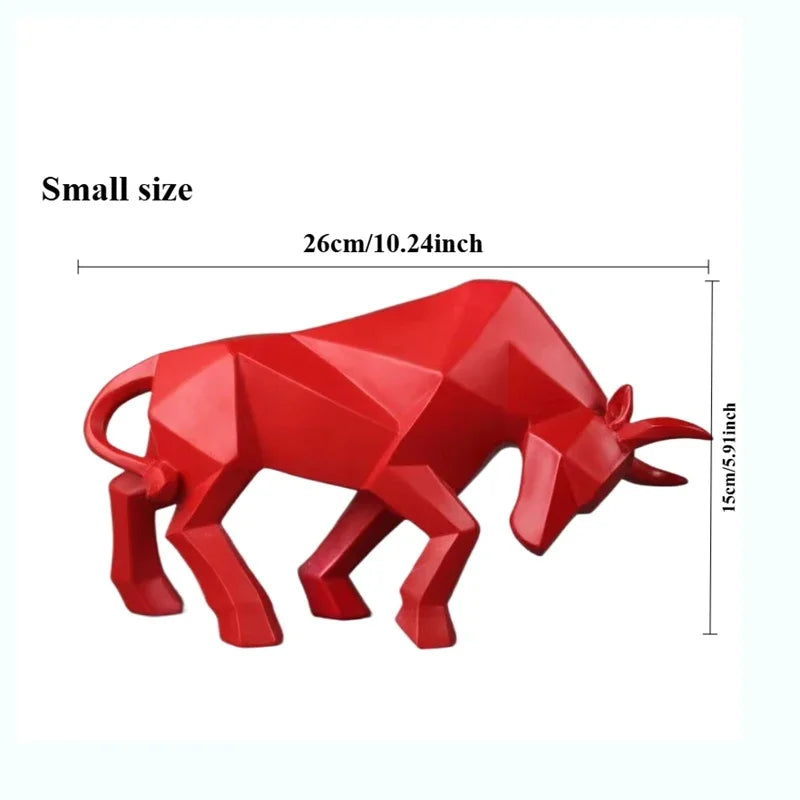 Brehn | ToroArte Stier Skulptur | Nordisches Design | Harzfigur Modern | 35 cm / 26 cm