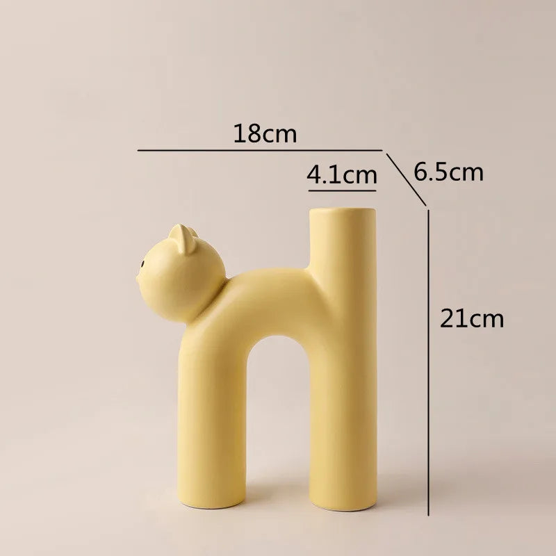 Mini Cat Elegante Minimalistische H-förmige Brehnumenvase | Brehn