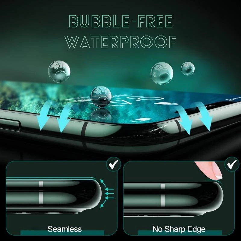 VIvolux | Full Cover Luminous Tempered Glass iPhone Bildschirmfolie