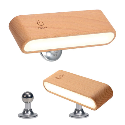 VIvolux | Drehbare magnetische Holz-wiederaufladbare LED-Nachtlampe