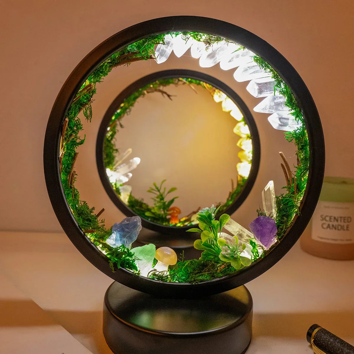CrystalGlow Luxe Circle Nachtlampe | Brehn