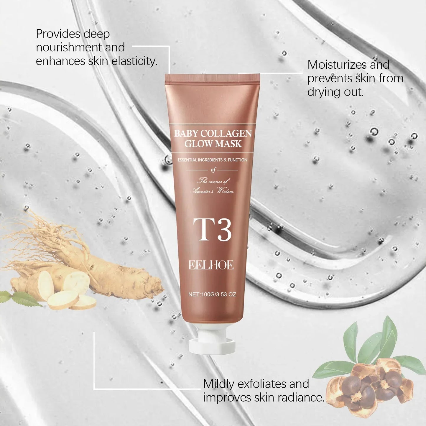 Koreanische Glass Skin Collagen Glow Maske