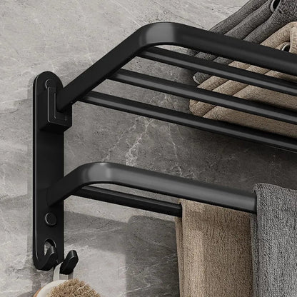 VIvolux | Eleganter Lebensstil Platzsparender Klappbarer Aluminium Handtuchhalter