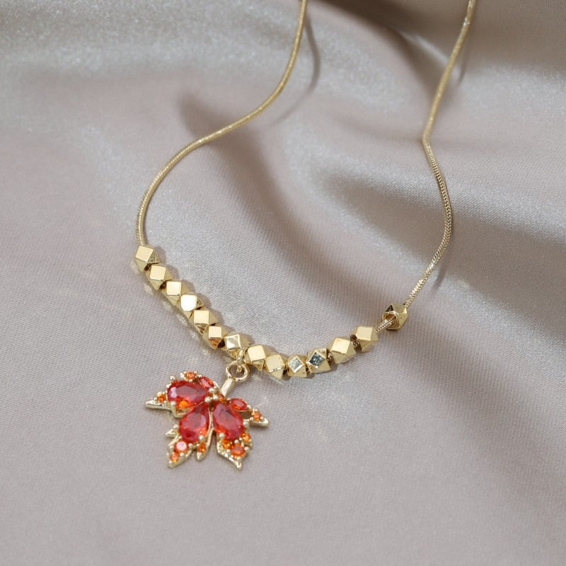 Brehn | Ahornblatt Charm Elegante Halskette