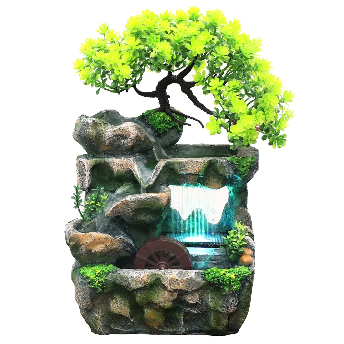 Brehn | Natürlicher Mini Baum Wasserfall Tischbrunnen