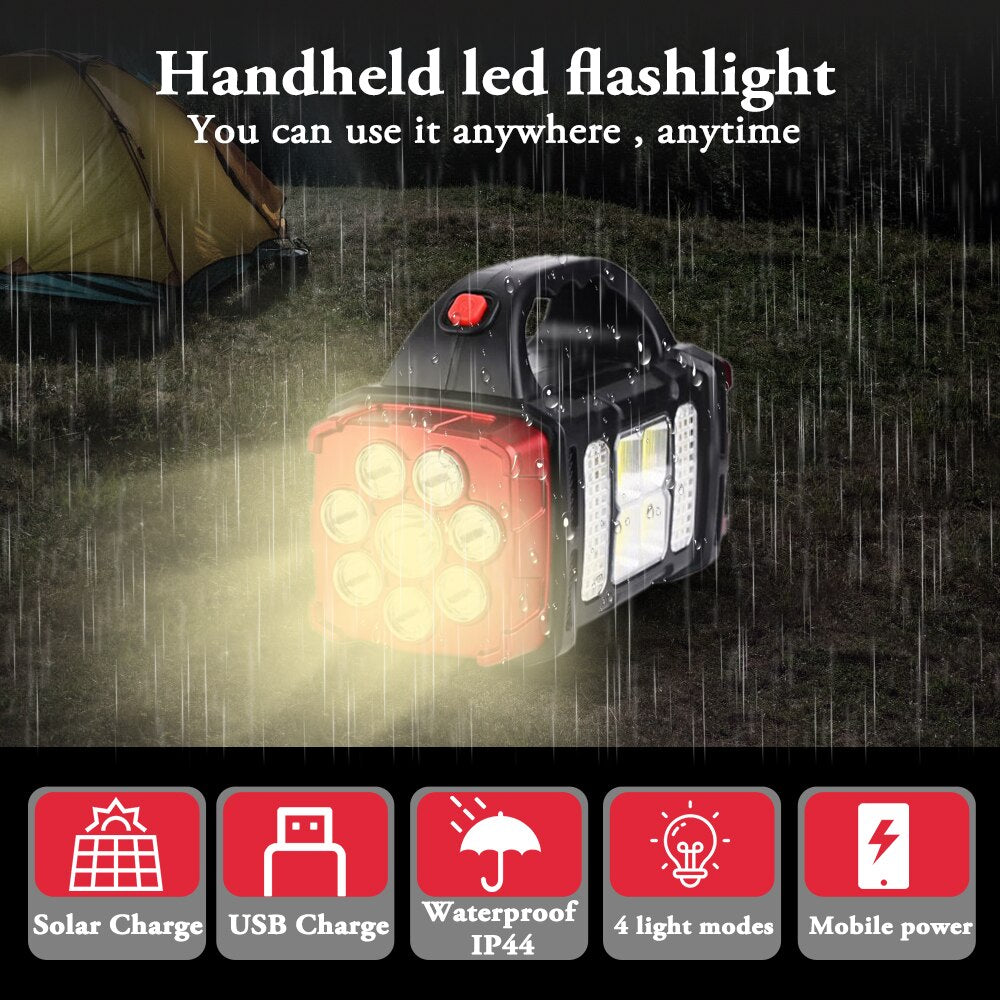 Brehn | Solar Blast Hochleistungs-Powerbank LED Taschenlampe