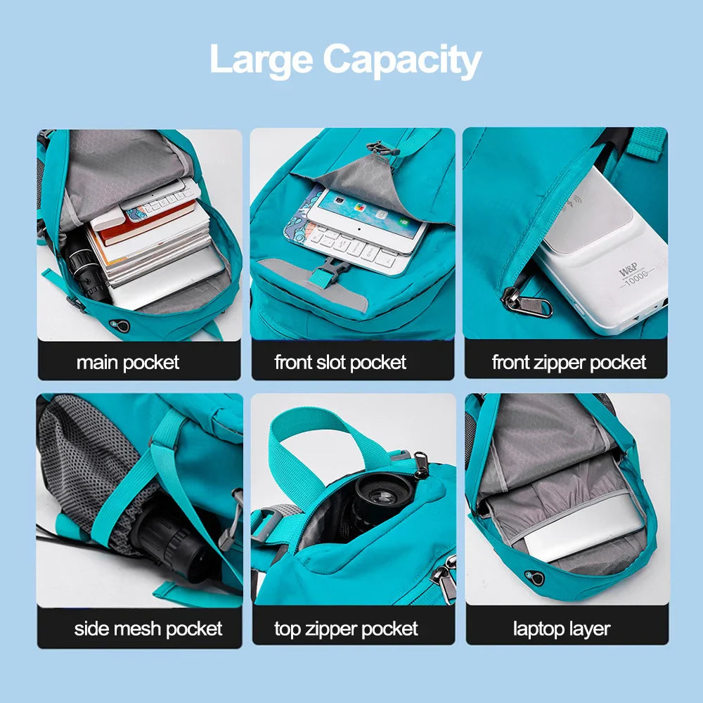 Brehn | Reiserucksack TrekVault 40 | 40 L Outdoor-Rucksack mit Regenhülle | Für Wandern, Reisen & Alltag | 31 × 20 × 52 cm