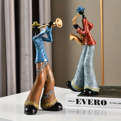 Harz Jazz Band Figurine - Vintage Musik Dekor Statue | Brehn