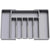 Brehn | Modulora Besteckschubladeneinsatz | Ausziehbarer Besteck-Organizer | Verstellbares Ordnungssystem aus PP | 38×35 cm