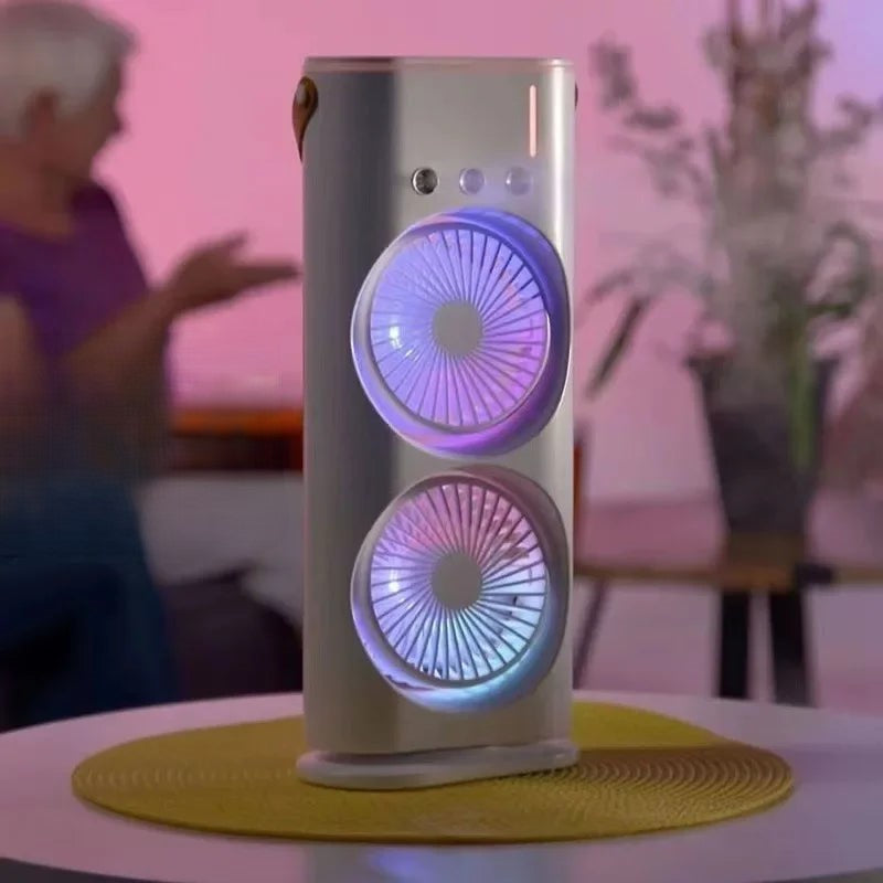 Brehn | Tragbare Doppelventilator Kühl Spray Klimaanlage