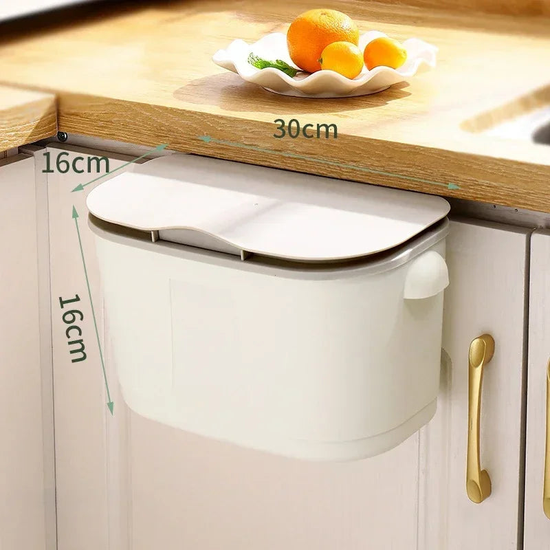 Brehn | Wand-Mülleimer Cleanvero | Mit Deckel | Hängend & Platzsparend | Für Küche & Bad | Großes Volumen