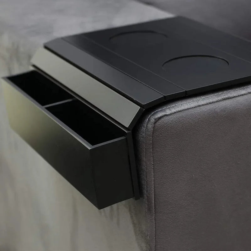 Minimalistischer Bambus-Sofa-Armlehnen-Organizer
