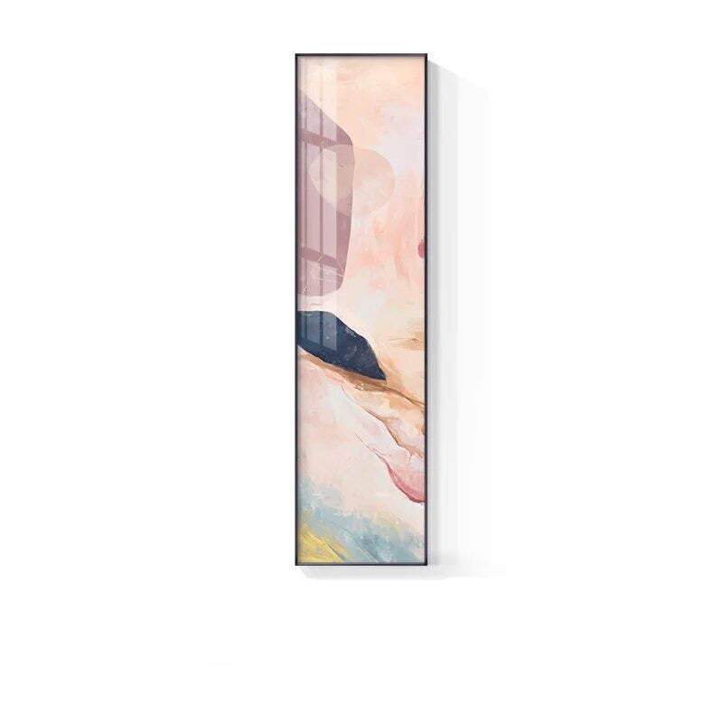 Marmor Druck Abstract Vertikale Format Wandkunst Blau Pastell Rosa Bilder Für Modernes Wohnzimmer Schlafzimmer Eingangsbereich Wanddekoration | Brehn