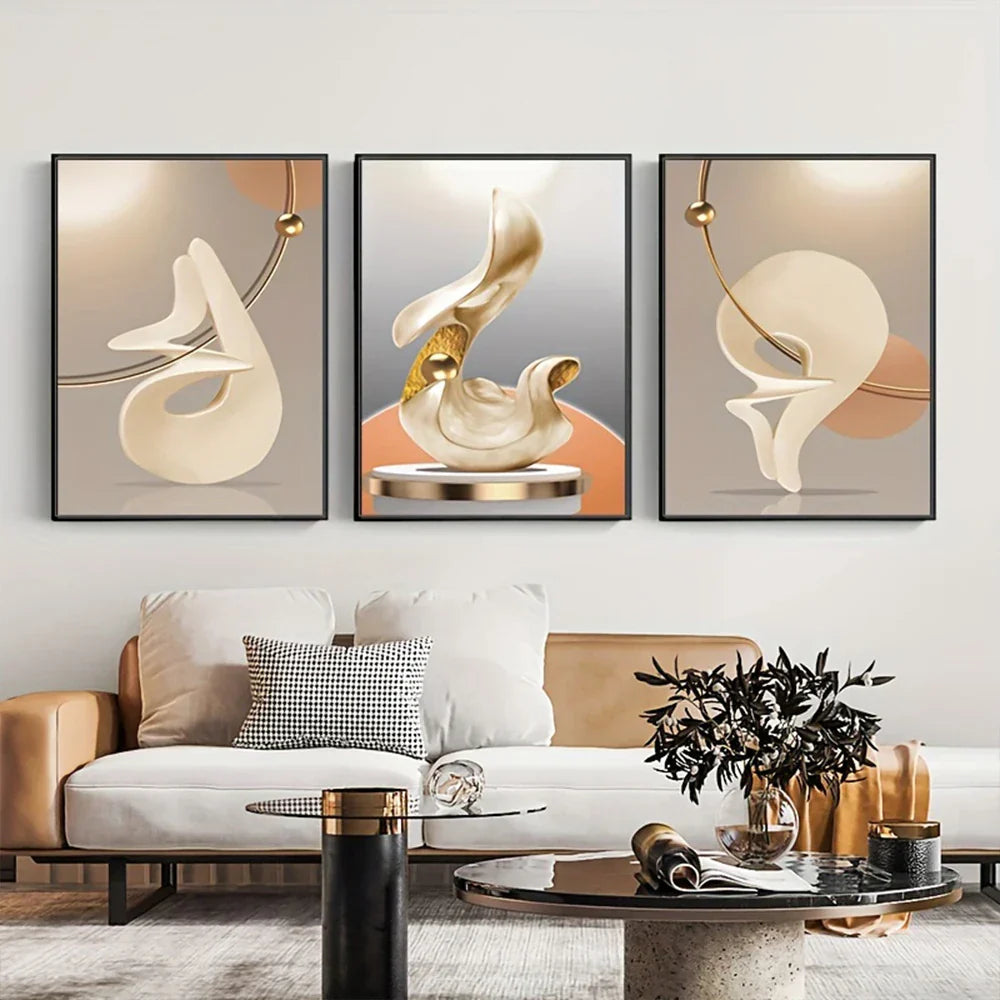Moderne Ästhetik Abstrakte Stillleben Wandkunst Fine Art Leinwanddrucke Licht Luxus Bilder Für Wohnzimmer Esszimmer Home Office Dekor | Brehn