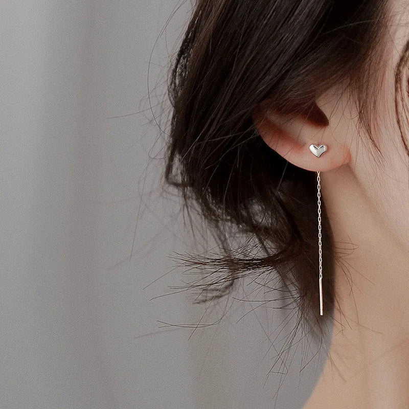 Brehn | Elegante Slim Geometric Chain Ohrringe