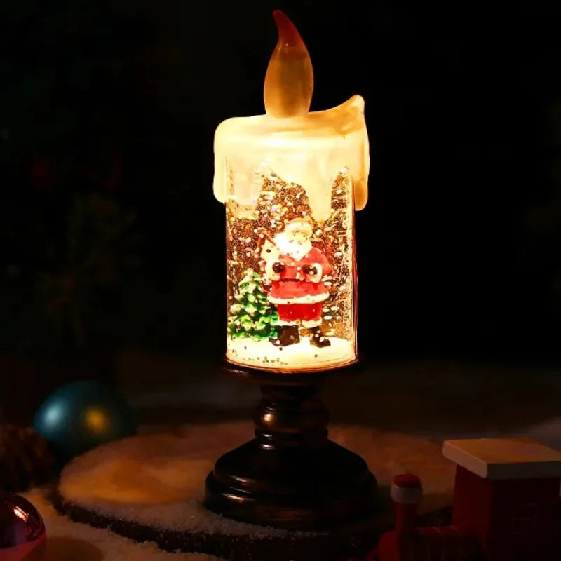 Schneefall Kristall Weihnachtskerzenlicht