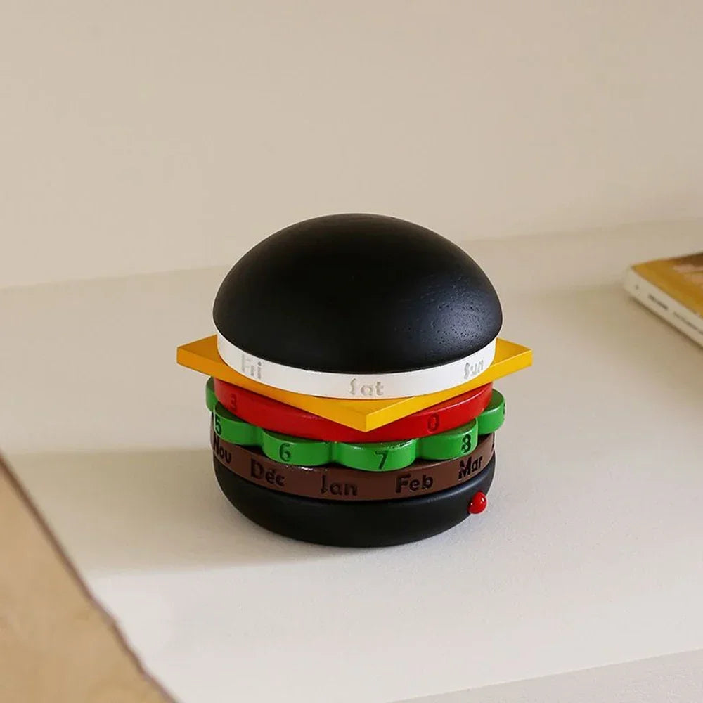 Rotierender Holz-Hamburger Dekorationskalender | Brehn