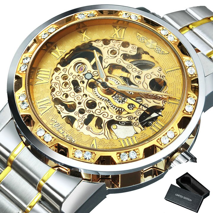 Brehn | Leuchtende Mechanische Titan Skelettuhr