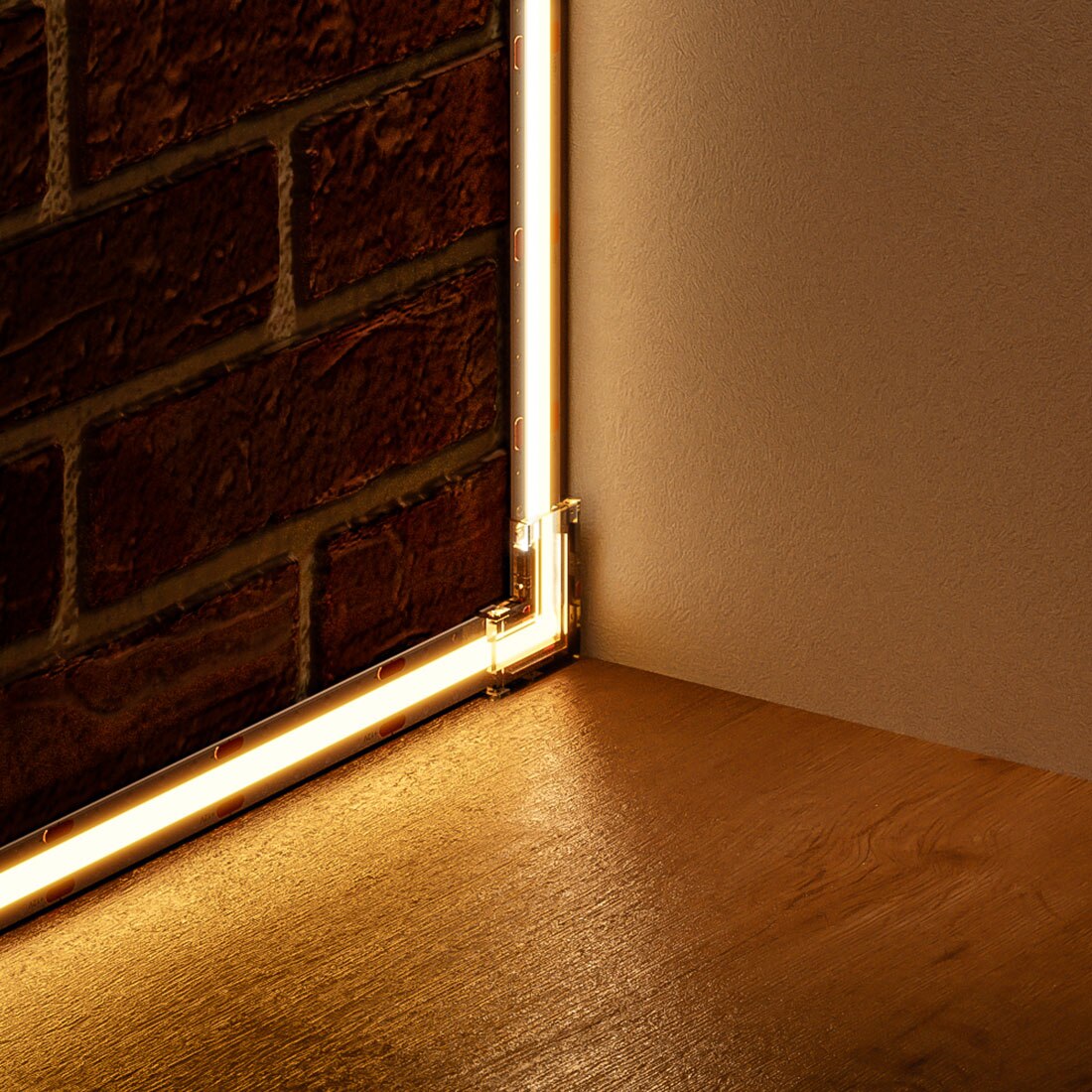 VIvolux | L-förmiger transparenter LED-Streifenverbinder