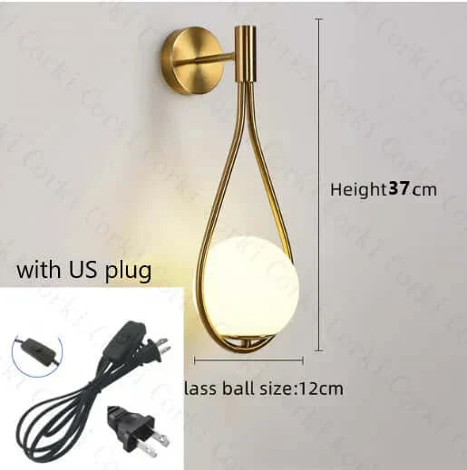 Brehn | Drop Luxus Glas Ball Wandleuchte