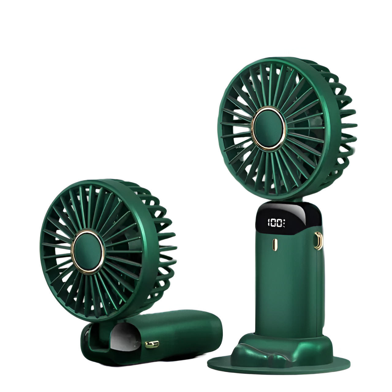 Wiederaufladbarer Handheld Mini Ventilator | 5-Geschwindigkeits, 90-Grad verstellbar & leise für Büro, Zuhause & Außenbereich | Brehn