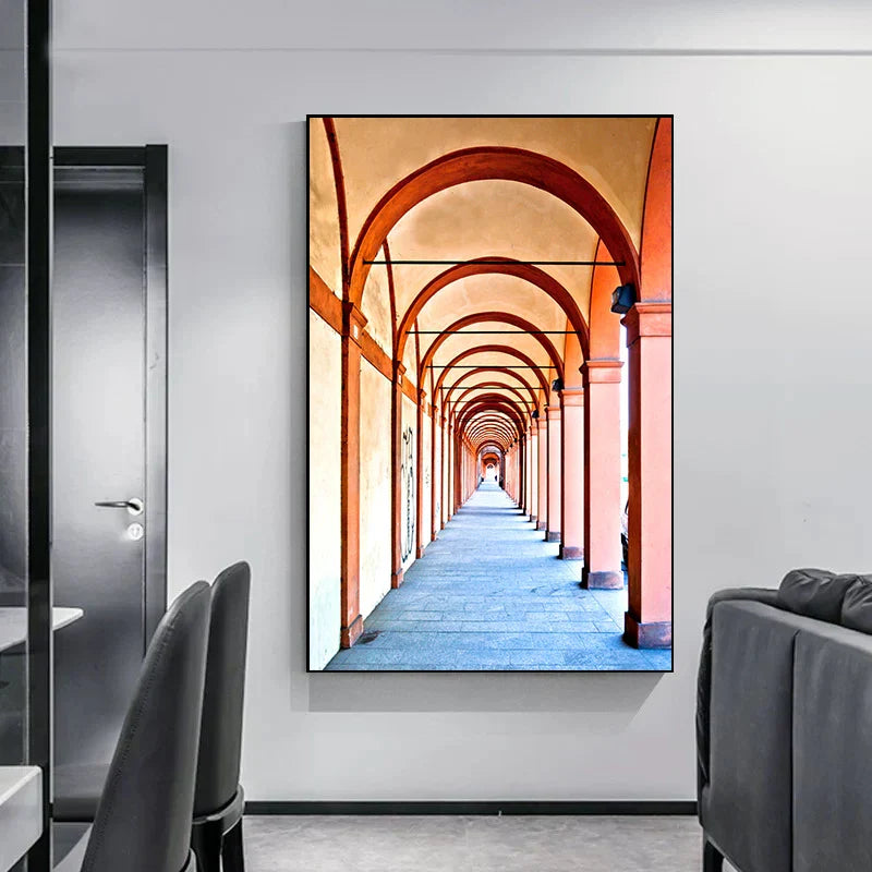 Minimalistische abstrakte architektonische Wandkunst feine Kunstleinwand Drucke Poster Bilder für moderne Apartment Wohnzimmer Büro Dekor | Brehn