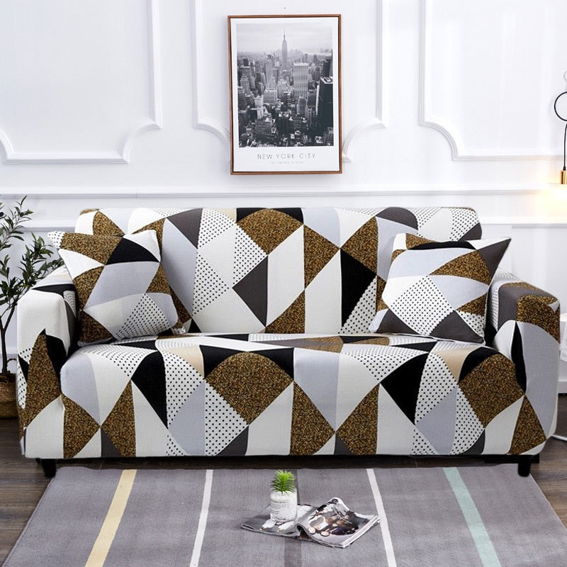 Modern rutschfeste bunte elastische Sofabezug | Brehn