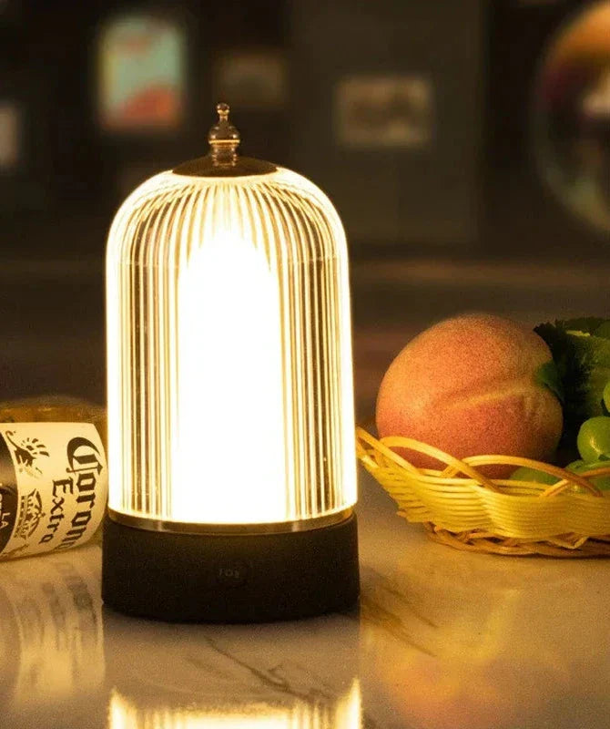 Tragbare Retro Vogelkäfig Tischlampe – Vintage LED Beleuchtung im klassischen Design | Brehn