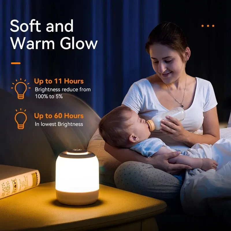 Brehn | LUMINA TOUCH LED Tischlampe | Tragbar & Dimmbar | Touch-Steuerung | Für Schlafzimmer & Kinderzimmer