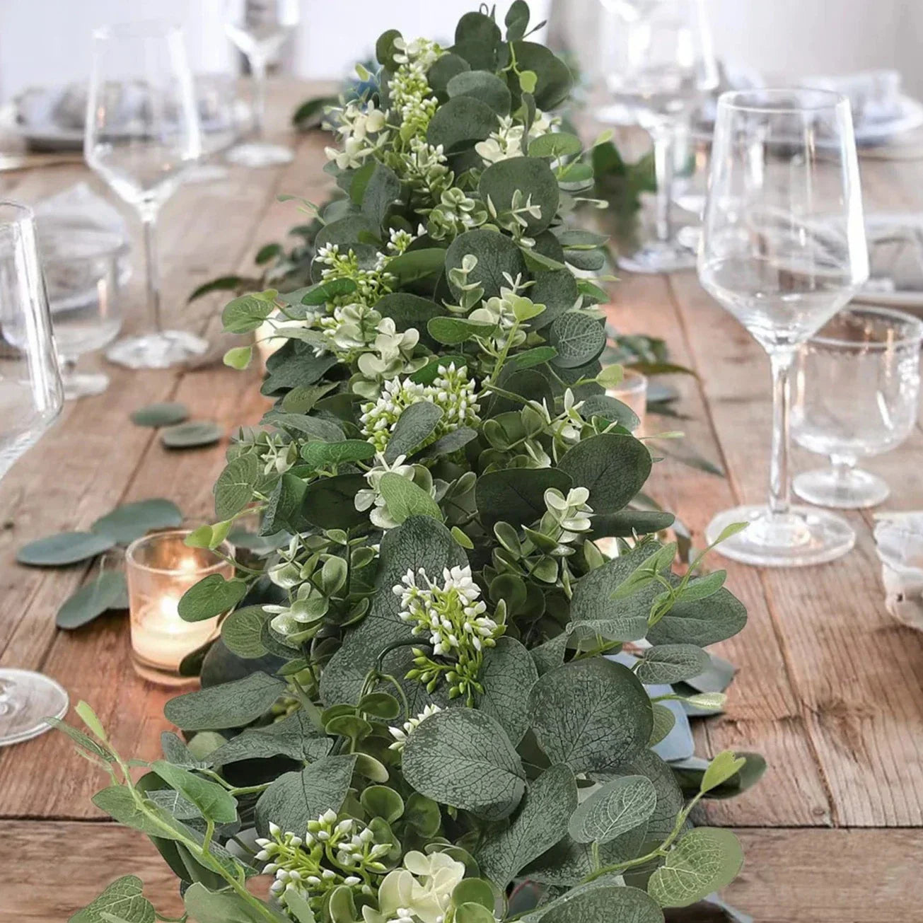Brehn | Girlande - EucaGreen - Künstlicher Eukalyptus - 2-teiliges Set