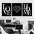 Set aus 3 Stück Geometrische Liebe Zuhause Herz Wandkunst Feine Kunst Leinwanddrucke Schwarz Weiß Minimalistische Poster Bilder Für Wohnzimmer Schlafzimmer Kunst Dekor | Brehn