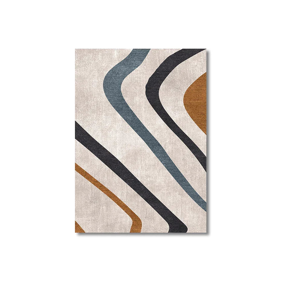 Fließende Linien Blau Beige Abstrakte Wandkunst Feine Kunst Leinwanddrucke Bilder Für modernes Wohnzimmer Esszimmer Schlafzimmer Kunst Dekor | Brehn