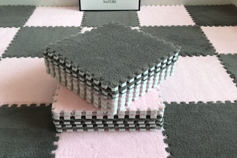 DIY Winter Plush Puzzle Mat | Brehn