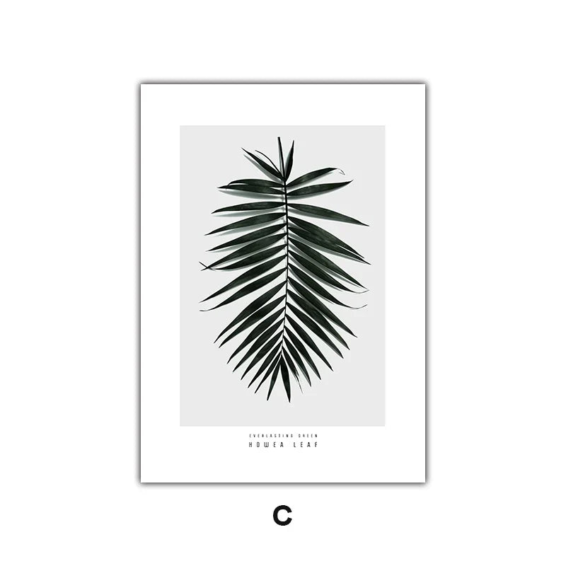 Minimalistische grüne Blätter moderne botanische Exemplare Wandkunst Fine Art Leinwanddrucke Galerie Wandbilder für Wohnzimmer Esszimmer Kunstdeko | Brehn