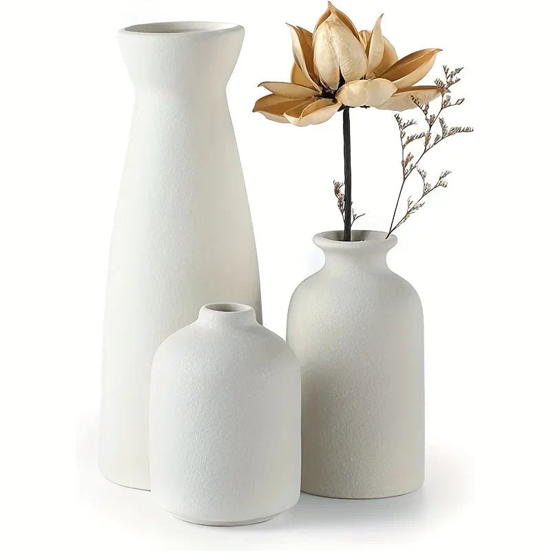 Aardstijl Keramik Vase Set aus 3 für moderne Boho-Interieurs | Brehn