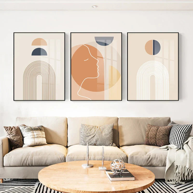 Minimalistische abstrakte Solargeometrie Wandkunst Fine Art Leinwanddrucke Bilder für Wohnzimmer Schlafzimmer, Home Office Kunstdekoration | Brehn