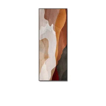 Moderne abstrakte Brauntöne Beige vertikale Wandkunst Fine Art Leinwanddrucke Bilder für Eingangsbereich Wohnzimmer Flur nordische Wohnkultur | Brehn