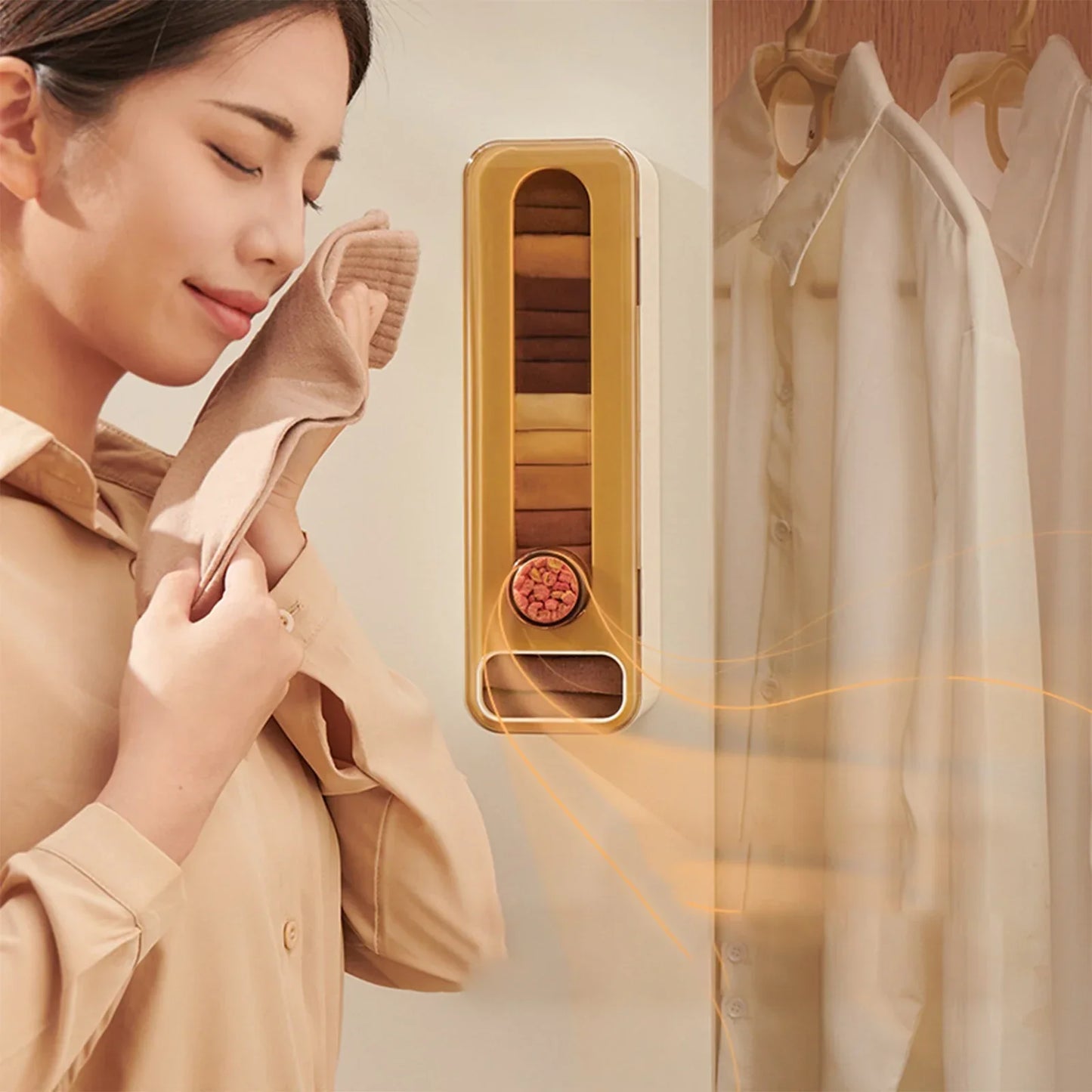Brehn | Wandmontierter Aromatherapie Kleiderbügler Unterwäsche Organizer