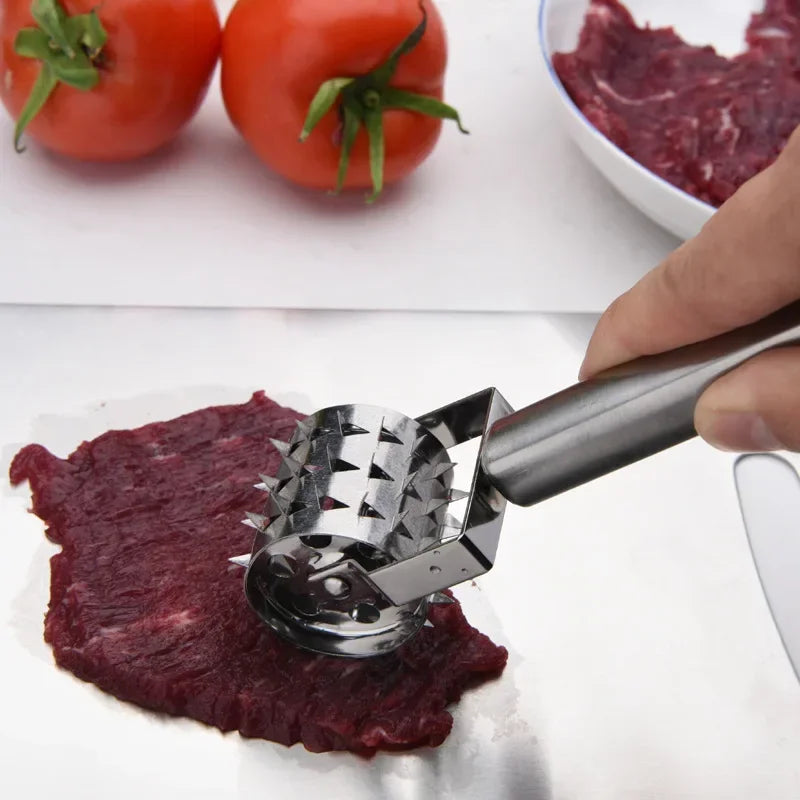 Brehn | SteelTender Fleischklopfer | Edelstahl Fleischzartmacher mit Schlagkopf | Für Steak, Schnitzel & Schweinefleisch | 18 cm