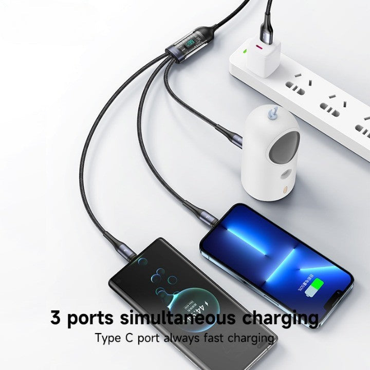 Brehn | 3in1 Digital Display Schnelles Laden Universalkabel