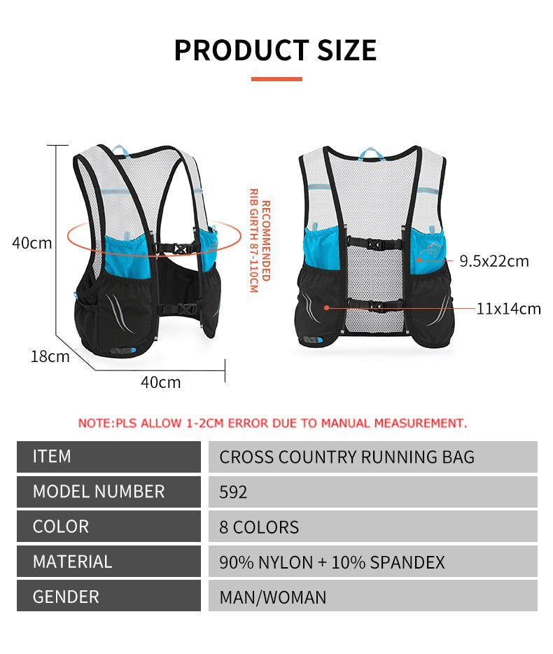 VIvolux | Hike Racer Atmungsaktive Weste Lauf Rucksack